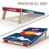 YouTheFan State of Colorado 2 x 4 Professional Wood Cornhole Game with Bags view 2