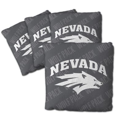 YouTheFan Officially-Licensed NCAA Nevada Wolf Pack Set of 4 Cornhole Bags - All Weather Regulation 6 x 6 Size - 16oz Weight - Designed in USA