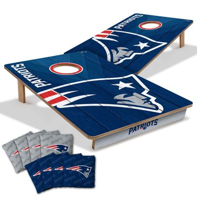 YouTheFan NFL New England Patriots 2 x 3 Wood Cornhole Game with Logo Bags