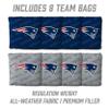 YouTheFan NFL New England Patriots 2 x 3 Wood Cornhole Game with Logo Bags view 4