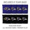 YouTheFan NFL Baltimore Ravens 2 x 4 Professional Wood Cornhole Game with Logo Bags view 4