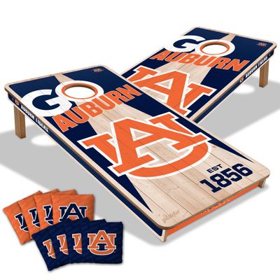 YouTheFan NCAA Auburn Tigers 2 x 4 Professional Wood Cornhole Game with Logo Bags