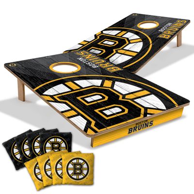 YouTheFan NHL Boston Bruins 2 x 3 Wood Cornhole Game with Logo Bags