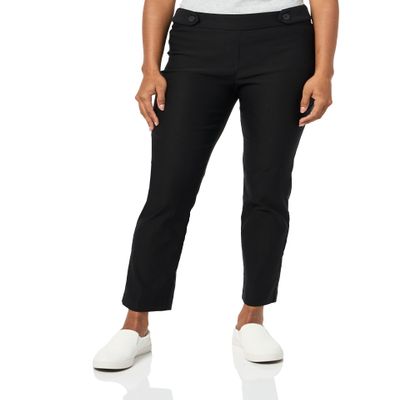 Briggs New York Women's Pull On Straight Leg Magic Pant, Black, 12