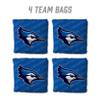 YouTheFan Officially-Licensed NCAA Creighton Bluejays Set of 4 Cornhole Bags - All Weather Regulation 6 x 6 Size - 16oz Weight - Designed in USA view 2