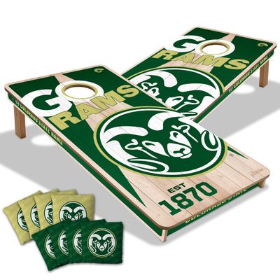 YouTheFan NCAA Colorado State Rams 2 x 4 Professional Wood Cornhole Game with Logo Bags