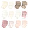 Hudson Baby Unisex Baby Cotton Rich Newborn and Terry Socks, Blush Stripe, 0-6 Months view 1