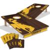 YouTheFan NCAA Wyoming Cowboys 2 x 3 Wood Cornhole Game with Logo Bags view 1