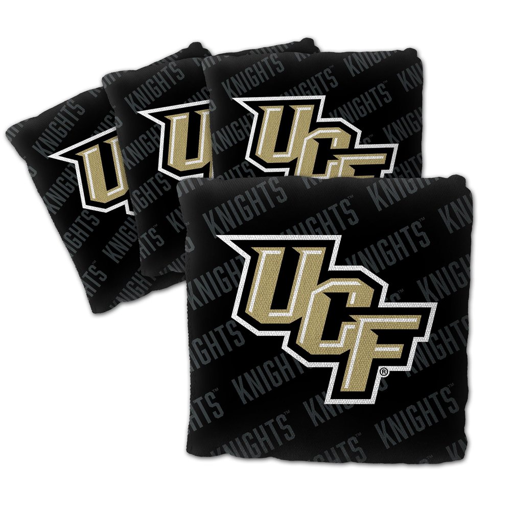 YouTheFan Officially-Licensed NCAA Central Florida Knights Set of 4 Cornhole Bags - All Weather Regulation 6 x 6 Size - 16oz Weight - Designed in USA