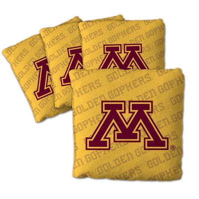 YouTheFan Officially-Licensed NCAA Minnesota Golden Gophers Set of 4 Cornhole Bags - All Weather Regulation 6 x 6 Size - 16oz Weight - Designed in USA