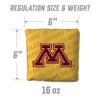 YouTheFan Officially-Licensed NCAA Minnesota Golden Gophers Set of 4 Cornhole Bags - All Weather Regulation 6 x 6 Size - 16oz Weight - Designed in USA view 3