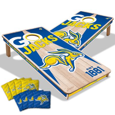 YouTheFan NCAA South Dakota State Jackrabbits 2 x 4 Professional Wood Cornhole Game with Logo Bags
