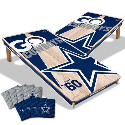 YouTheFan NFL Dallas Cowboys 2 x 4 Professional Wood Cornhole Game with Logo Bags