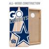 YouTheFan NFL Dallas Cowboys 2 x 4 Professional Wood Cornhole Game with Logo Bags view 3