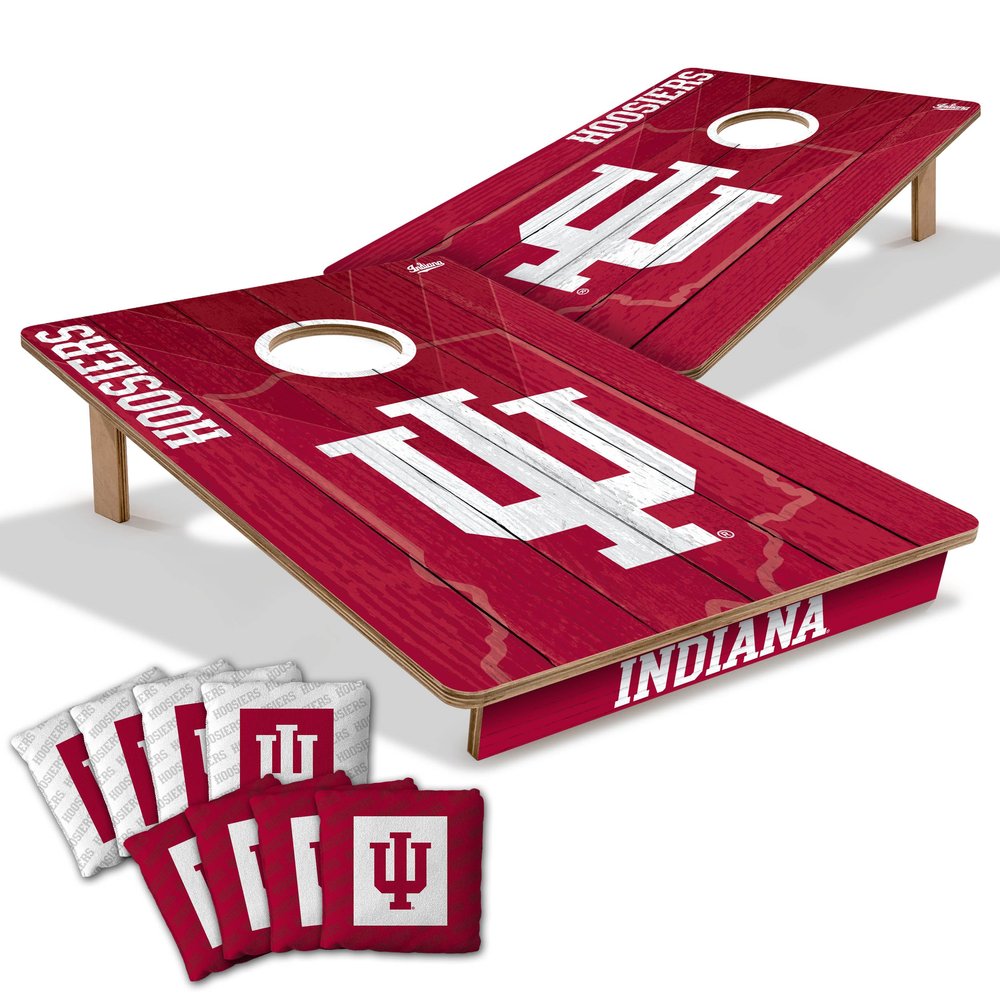 YouTheFan NCAA Indiana Hoosiers 2 x 3 Wood Cornhole Game with Logo Bags