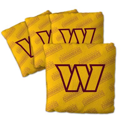 YouTheFan Officially-Licensed NFL Washington Commanders Set of 4 Cornhole Bags - All Weather Regulation 6 x 6 Size - 16oz Weight - Designed in USA