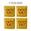 YouTheFan Officially-Licensed NFL Washington Commanders Set of 4 Cornhole Bags - All Weather Regulation 6 x 6 Size - 16oz Weight - Designed in USA view 2