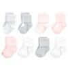 Hudson Baby Unisex Baby Cotton Rich Newborn and Terry Socks, Pink Heart, 12-24 Months view 1