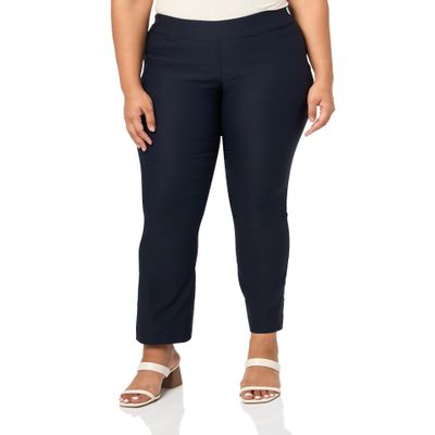 Briggs New York Women's Pull On Bootcut Magic Pant, Navy, 14