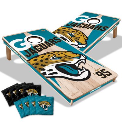 YouTheFan NFL Jacksonville Jaguars 2 x 4 Professional Wood Cornhole Game with Logo Bags