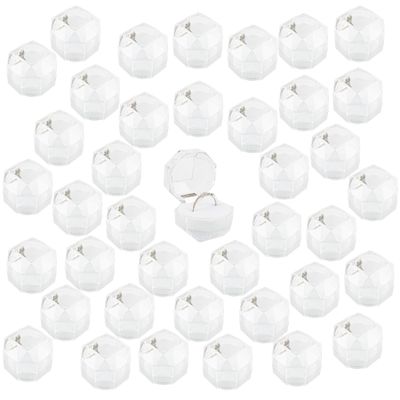 Framendino, 40 Pack Plastic Ring Boxes Jewelry Storage with Foam for Rings Earrings