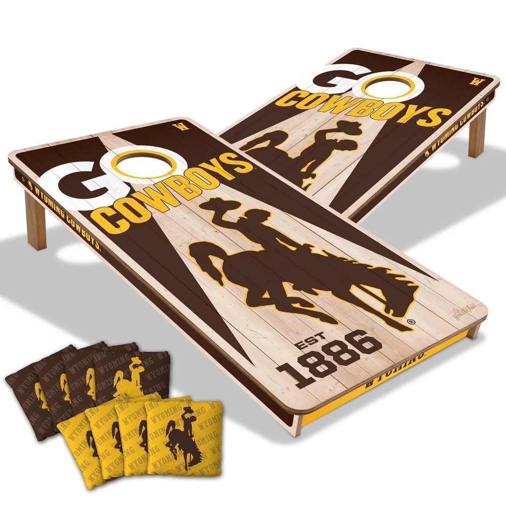 YouTheFan NCAA Wyoming Cowboys 2 x 4 All Wood Cornhole