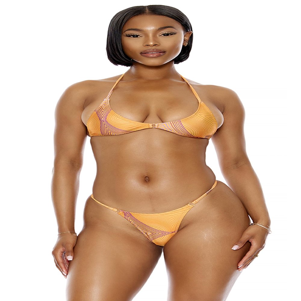 Forplay Women's Standard Los Cabos Bikini Set, Citrus Optic, Small