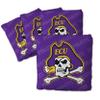 YouTheFan Officially-Licensed NCAA East Carolina Pirates Set of 4 Cornhole Bags - All Weather Regulation 6 x 6 Size - 16oz Weight - Designed in USA view 1