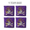YouTheFan Officially-Licensed NCAA East Carolina Pirates Set of 4 Cornhole Bags - All Weather Regulation 6 x 6 Size - 16oz Weight - Designed in USA view 2