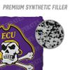 YouTheFan Officially-Licensed NCAA East Carolina Pirates Set of 4 Cornhole Bags - All Weather Regulation 6 x 6 Size - 16oz Weight - Designed in USA view 4
