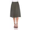 white mark Women's High Waist Stretchy A-Line Flared Skater Skirt Olive view 1