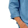 Men Long Sleeve Lapel Denim Shirts Lightweight Work Cowboy Shirt Button Slim Fit Casual Jean Jacket (Blue,Medium) view 2