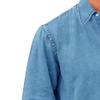 Men Long Sleeve Lapel Denim Shirts Lightweight Work Cowboy Shirt Button Slim Fit Casual Jean Jacket (Blue,Medium) view 4