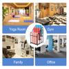 SOYDAN Rolling Large Yoga Mat Rack Floor Stand, Metal Exercise Equipment Organizer with Wheels, for Foam Roller/Yoga Strap/Exercise Mats/White/60*65*95Cm view 4
