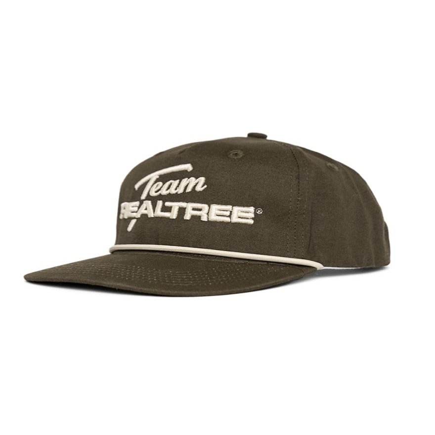 Realtree Men's Performance Rope 5 Panel Semi-Structured Snapback Adjustable Fit Hats for Hunting and Fishing (US, Alpha, One Size, Team Realtree Logo)
