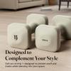 WeGym SafeGrip Square Dumbbells with Anti Slip Handles, Aesthetic Free Weights for Home Workouts, Stable Design Prevents Rolling during Floor Exercises (15LB, Pair Sandstone) view 4