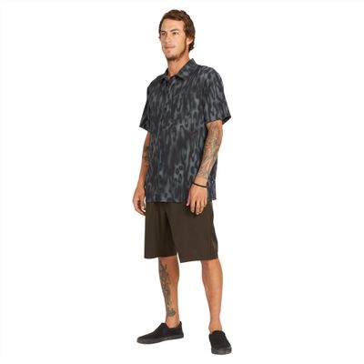Volcom Men's Frickin Cross Shred Static 20" Hybrid Shorts Dark Brown 30