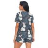 UMIRIKO Easter Bunny Rabbit Eggs Womens Pajama Sets, Soft Pj set, Ladies Pajamas Sets O Neck, Size XXL 21343235 view 3