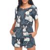 UMIRIKO Easter Bunny Rabbit Eggs Womens Pajama Sets, Soft Pj set, Ladies Pajamas Sets O Neck, Size XXL 21343235 view 4