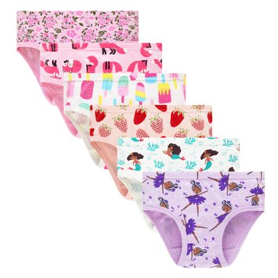 Barara King Big Soft Cotton Panties Girls Undies Assorted Underwear (Pack of 6) Size 8
