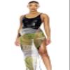 Forplay Women's Puerto Escondido Mesh Pool Skirt - Black Wave, M view 1