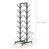 SOYDAN Large Rolling Yoga Mat Rack, Metal Foam Roller Storage Holder with Wheels, Home Gym Sports Equipment Organizer, Easy to Install/Black/7 Tier view 2
