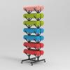 SOYDAN Large Rolling Yoga Mat Rack, Metal Foam Roller Storage Holder with Wheels, Home Gym Sports Equipment Organizer, Easy to Install/Black/7 Tier view 3
