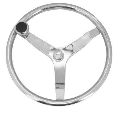 DOACT 13.5-Inch Stainless Steel Boat Steering Wheel, Marine Yacht Hardware Accessories, Weatherproof
