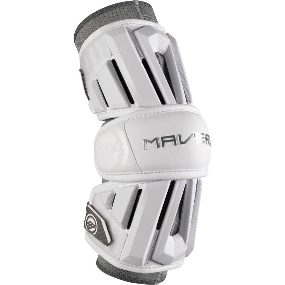 Maverik Max Lacrosse Arm Guards (Large), White