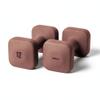 WeGym SafeGrip Square Dumbbells with Anti Slip Handles, Aesthetic Free Weights for Home Workouts, Stable Design Prevents Rolling during Floor Exercises (12LB, Pair Rose) view 1