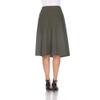 white mark Women's High Waist Stretchy A-Line Flared Skater Skirt Olive view 3