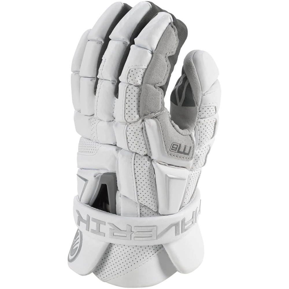 Maverik M6 Lacrosse Gloves (2026) (White, Small 10")