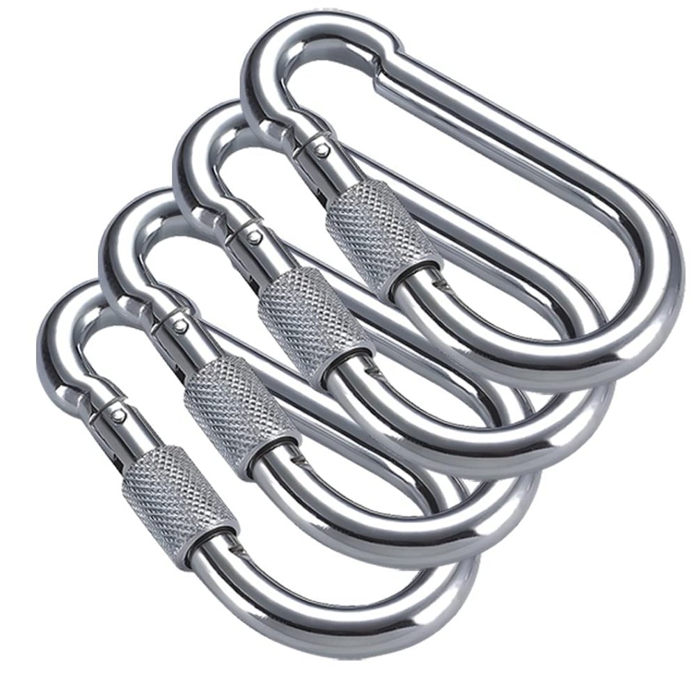 Large Spring Snap Hook Carabiner, Snap Hook Clip Heavy Duty Carabiner Clip (8MM Screw)