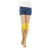 Healvian 3pcs Knee Support Sleeve for Outdoor Sports Elastic Knee Warmer for Running Hiking and Activities Comfortable for Men and Women Yellow view 3